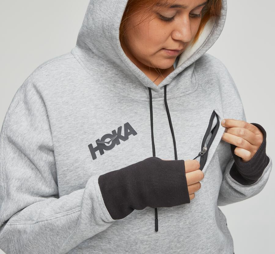 Hoka One One Hoodie Dames - Performance - Grijs - GK5784620